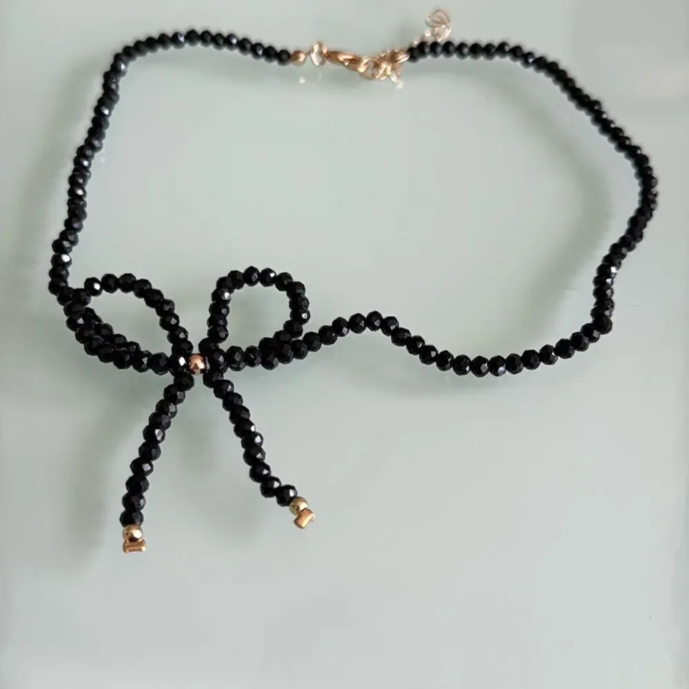 Black Beaded Necklace A1411 - Picture 4 of 4